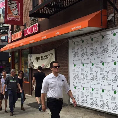 poster advertising outdoors